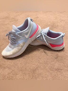 Nike Women's Odyssey React Flyknit 2 Running Shoes Baby Blue Pink Size 7